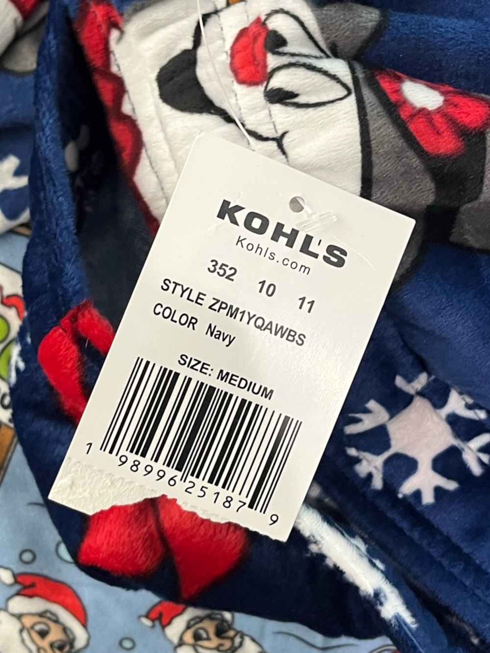 Navy Frosty the Snowman Snowflake Pajama Pants w Red Accents NWT Y - Picture 7 of 7